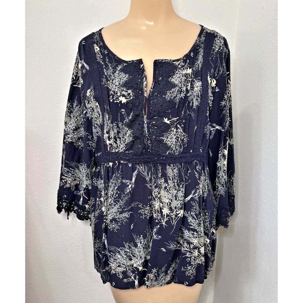 Anthropologie Womens Hazel Top Large Boho Cottagecore Whimsigoth Forest